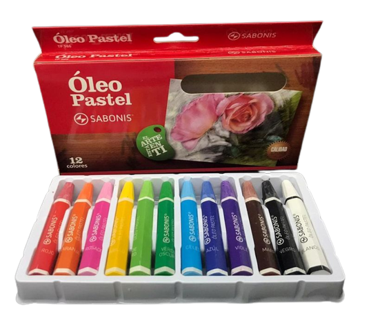 CRAYON OLEO PASTEL PA01 SET X12 SABONIS
