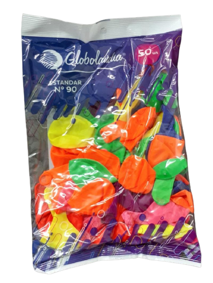 GLOBO FLUO SURTIDO 10'' X50