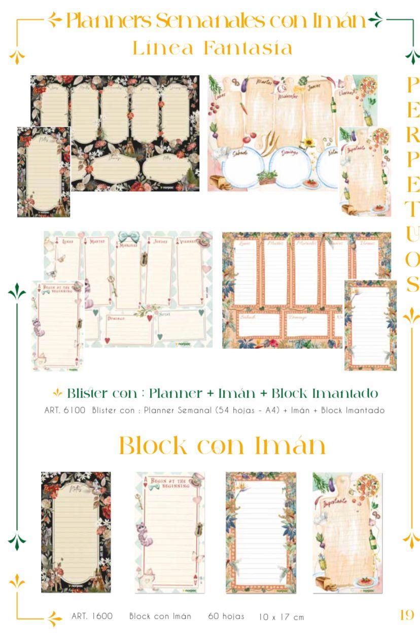 BLOCK FANTASIA C/ IMAN 10X17 60H 1600