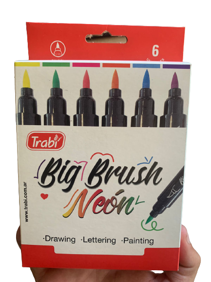 MARC NEON BIG BRUSH PINCEL  X6 TRABI