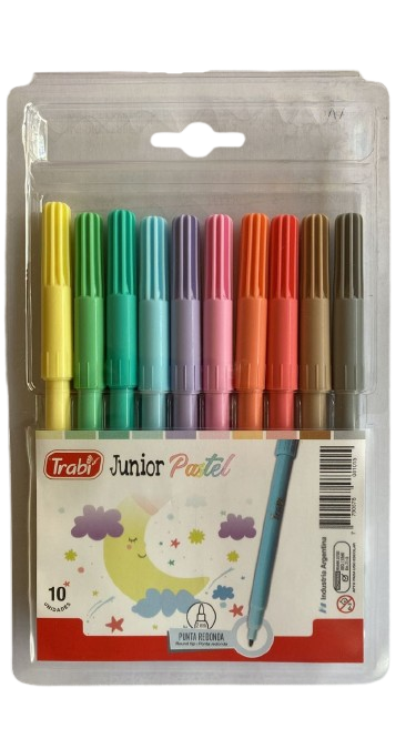 FIBRA X10 SURTIDO PASTEL JUNIOR TRABI