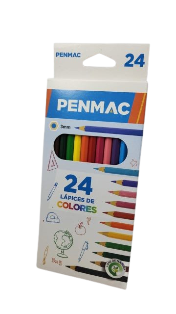 LAPIZ X24 COLORES LARGO PENMAC