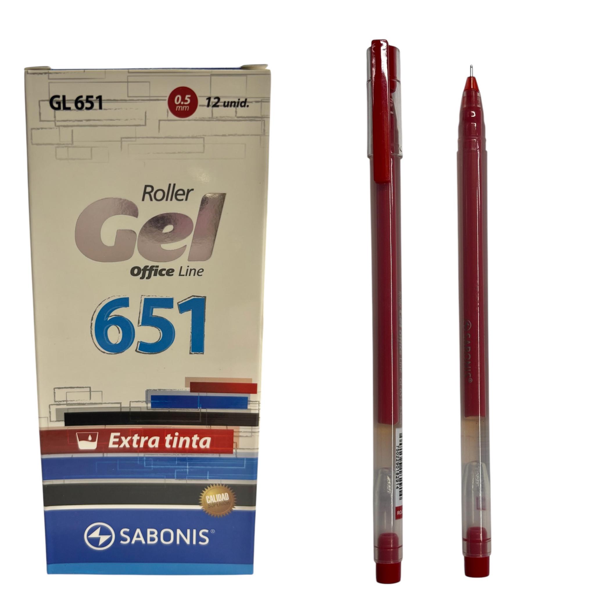 GEL 651 ROJO ROLLER 0.5 SABONIS X12