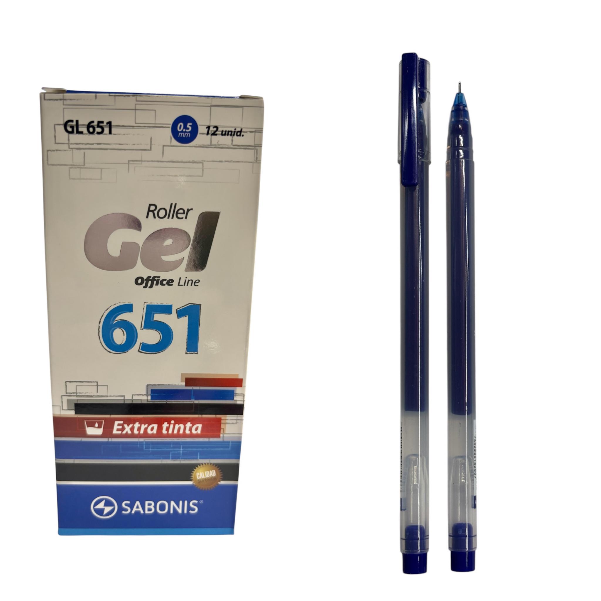 GEL 651 NEGRO ROLLER 0.5 SABONIS X12