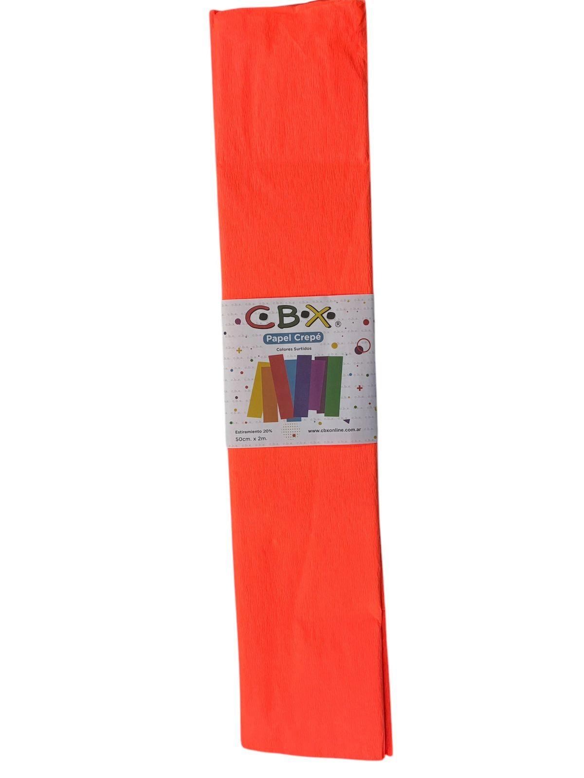 PAPEL CREPE NARANJA FLUO X10 CBX