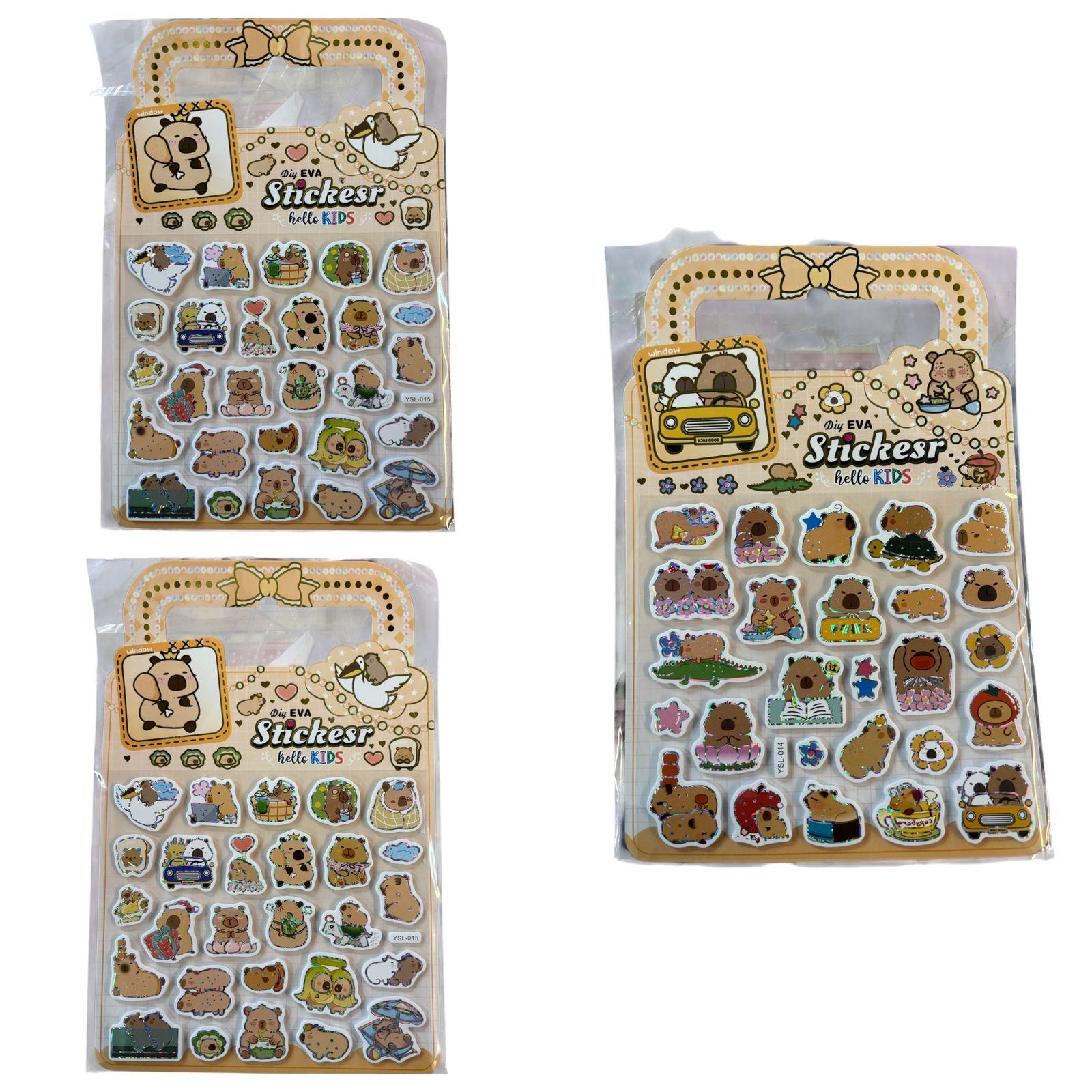 STICKER VALIJA CAPYBARA CON RELIEVE