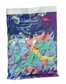 GLOBO PASTEL SURTIDO 10'' X50