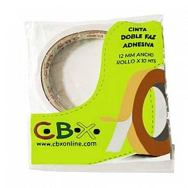 CINTA DOBLE FAZ 12MMX10MT X1u CBX