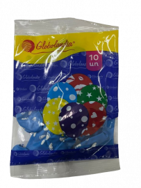 GLOBO PATITAS CELESTE 10''  X10