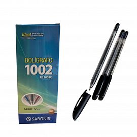 BOLIGRAFO 1002C NEGRO X12 SABONIS